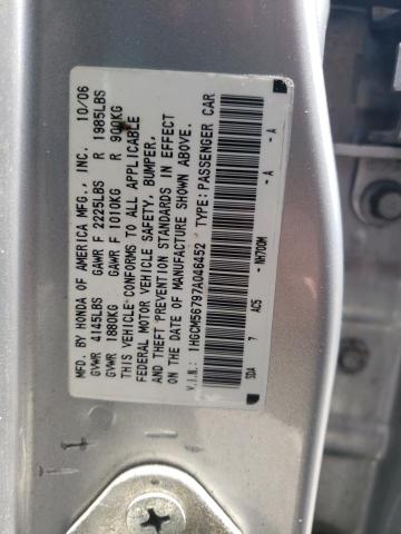 1HGCM56797A046452 - 2007 HONDA ACCORD EX SILVER photo 12