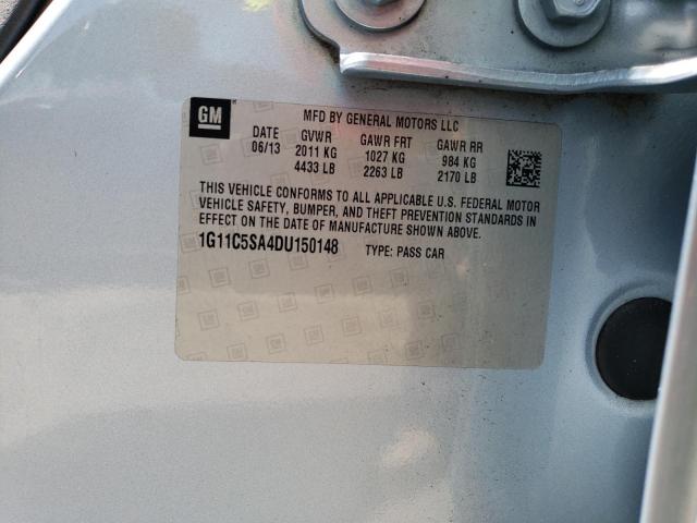 1G11C5SA4DU150148 - 2013 CHEVROLET MALIBU 1LT SILVER photo 12