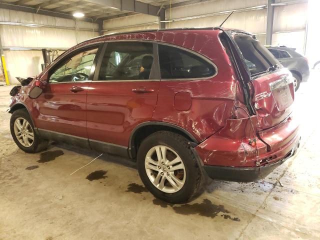 5J6RE4H74AL017623 - 2010 HONDA CR-V EXL BURGUNDY photo 2