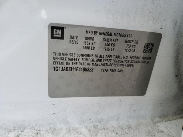 1G1JA6SH1F4185323 - 2015 CHEVROLET SONIC LS WHITE photo 12