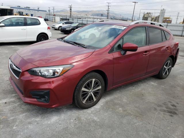 4S3GTAD68K3730685 - 2019 SUBARU IMPREZA PREMIUM BURGUNDY photo 1