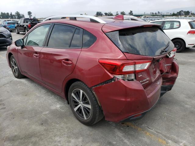 4S3GTAD68K3730685 - 2019 SUBARU IMPREZA PREMIUM BURGUNDY photo 2