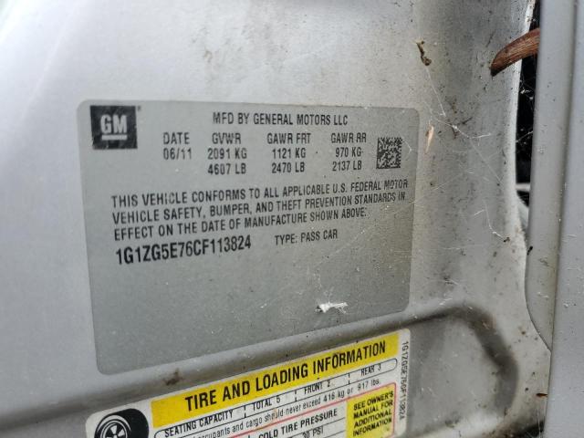 1G1ZG5E76CF113824 - 2012 CHEVROLET MALIBU LTZ Gümüş fotoğraf 12