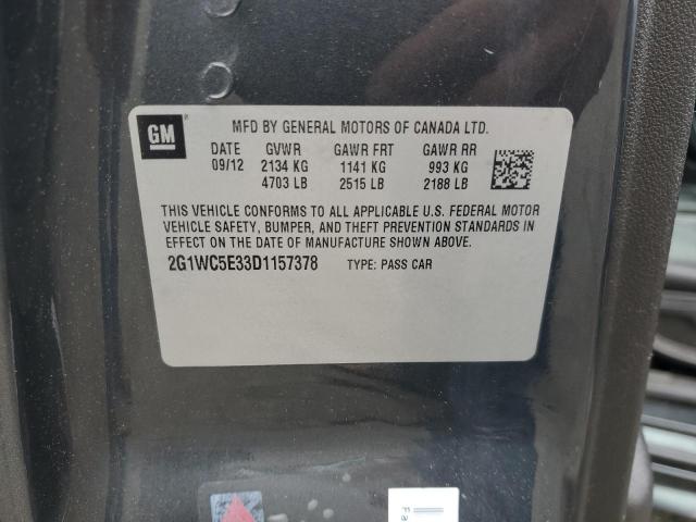 2G1WC5E33D1157378 - 2013 CHEVROLET IMPALA LTZ 石墨色 照片 12