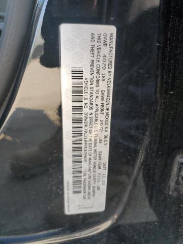 3VW2K7AJ1BM332805 - 2011 VOLKSWAGEN JETTA BASE 黑色 照片 12