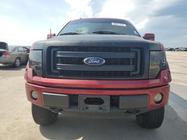 1FTFW1EF7DKG23752 - 2013 FORD F150 SUPERCREW RED photo 5