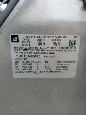 2GKFLVE56C6229155 - 2012 GMC TERRAIN SLT GRAY photo 13