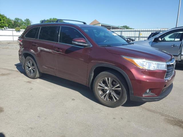 5TDJKRFH8GS344103 - 2016 TOYOTA HIGHLANDER XLE BURGUNDY photo 4