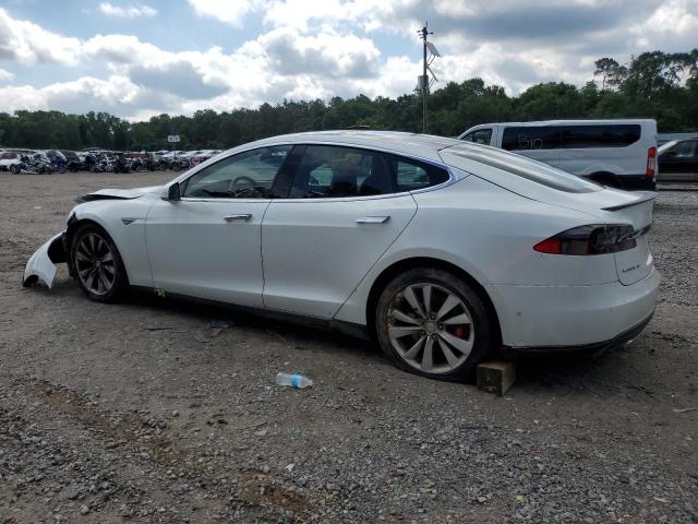 5YJSA1E40FF102402 - 2015 TESLA MODEL S WHITE photo 2