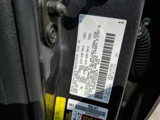 5TFRW5F12GX202178 - 2016 TOYOTA TUNDRA DOUBLE CAB SR/SR5 GRAY photo 12