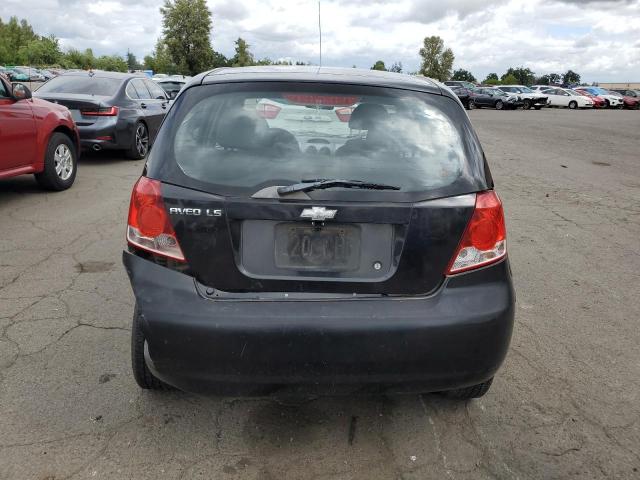 KL1TD62655B482165 - 2005 CHEVROLET AVEO BASE BLACK photo 6