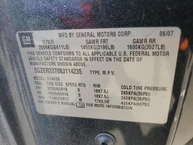 5GZER23788J114235 - 2008 SATURN OUTLOOK XR თეთრი ფოტო 13