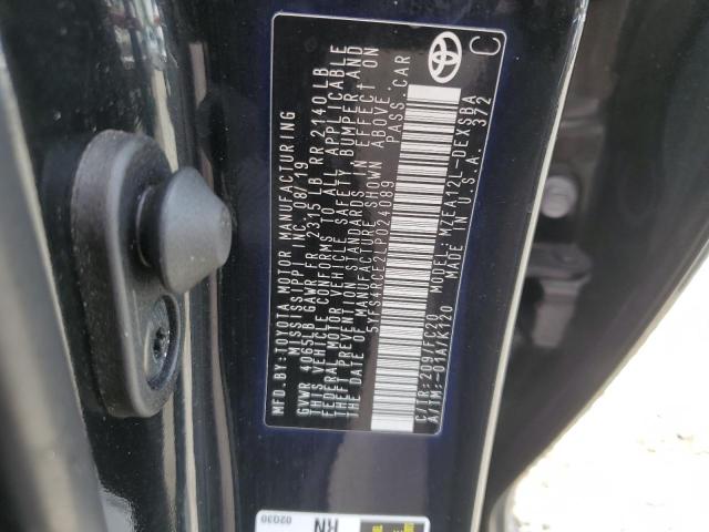 5YFS4RCE2LP024089 - 2020 TOYOTA COROLLA SE فحمي صورة 12