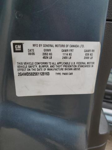 2G4WD582561128163 - 2006 BUICK LACROSSE CXL Mavi foto 12