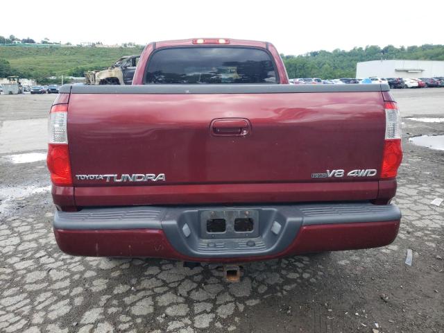 5TBDT48186S544645 - 2006 TOYOTA TUNDRA DOUBLE CAB LIMITED RED photo 6