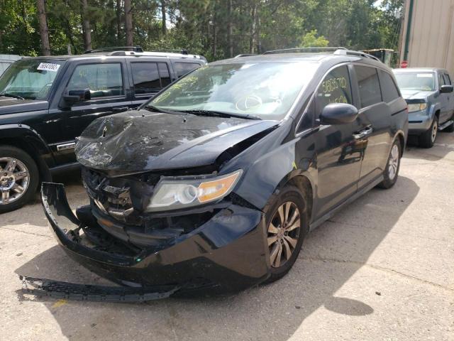 5FNRL5H6XEB060901 - 2014 HONDA ODYSSEY EXL BLACK photo 2