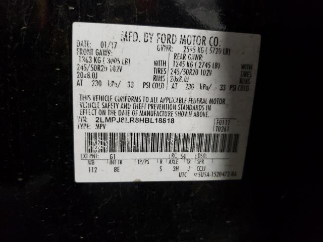 2LMPJ8LR8HBL18818 - 2017 LINCOLN MKX RESERVE Սև լուսանկար 14