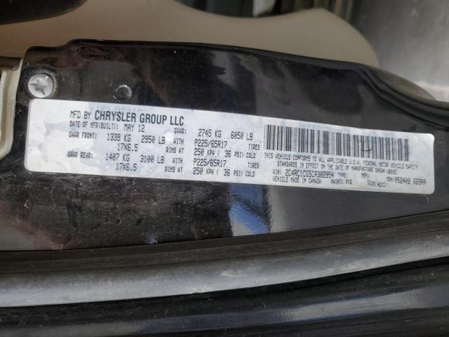 2C4RC1CG5CR382954 - 2012 CHRYSLER TOWN & COU TOURING L BLACK photo 14