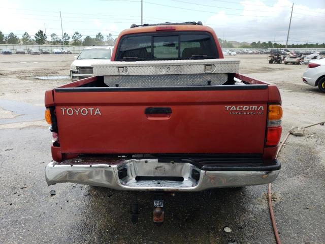 5TEGN92N84Z389733 - 2004 TOYOTA TACOMA DOUBLE CAB PRERUNNER RED photo 6