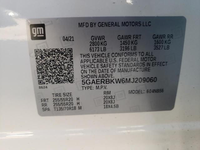 5GAERBKW6MJ209060 - 2021 BUICK ENCLAVE ESSENCE 白色 照片 13