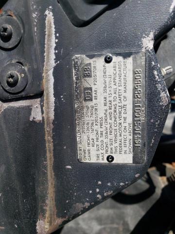 JS4JC51C0J4269608 - 1988 SUZUKI SAMURAI GRAY photo 12