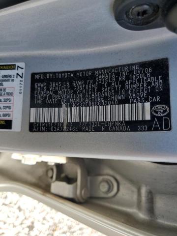 2T1KR32E86C602040 - 2006 TOYOTA COROLLA MA XR SILVER photo 12
