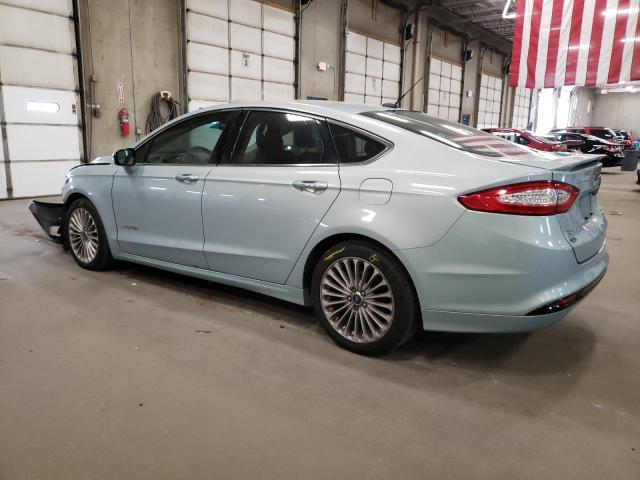 3FA6P0RU7DR371020 - 2013 FORD FUSION ENE TITANIUM HEV BLUE photo 2