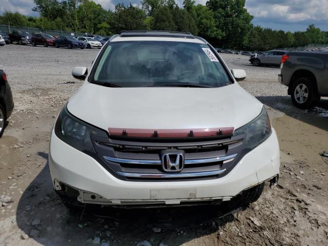 5J6RM4H7XCL011086 - 2012 HONDA CR-V EXL WHITE photo 5