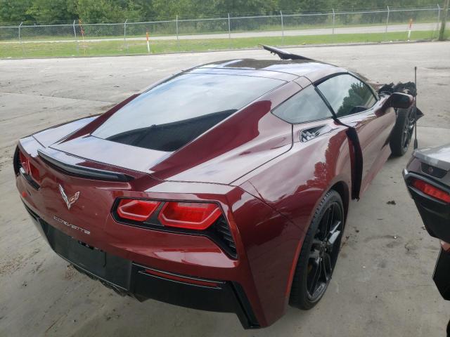 1G1YB2D76K5112283 - 2019 CHEVROLET CORVETTE STINGRAY 1LT MAROON photo 4