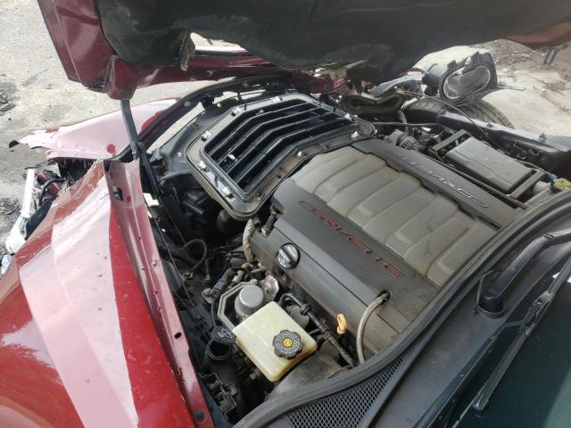 1G1YB2D76K5112283 - 2019 CHEVROLET CORVETTE STINGRAY 1LT MAROON photo 7