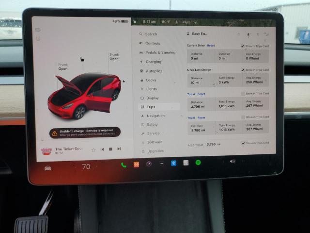 7SAYGDED7RF045567 - 2024 TESLA MODEL Y RED photo 9