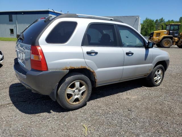 KNDJF722587512656 - 2008 KIA SPORTAGE LX SILVER photo 3