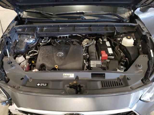 5TDGZRBHXLS025629 - 2020 TOYOTA HIGHLANDER XLE GRAY photo 12