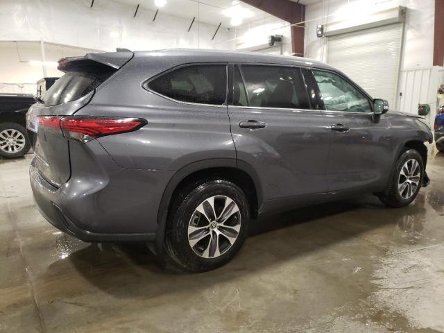 5TDGZRBHXLS025629 - 2020 TOYOTA HIGHLANDER XLE GRAY photo 3