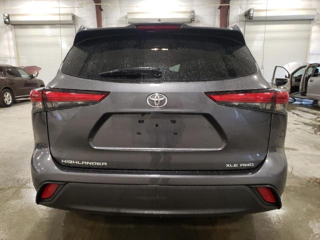 5TDGZRBHXLS025629 - 2020 TOYOTA HIGHLANDER XLE GRAY photo 6