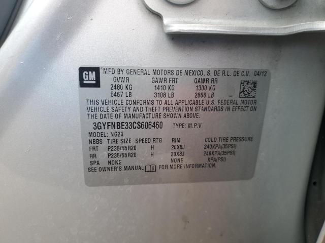 3GYFNBE33CS606460 - 2012 CADILLAC SRX PERFORMANCE COLLECTION SILVER photo 13