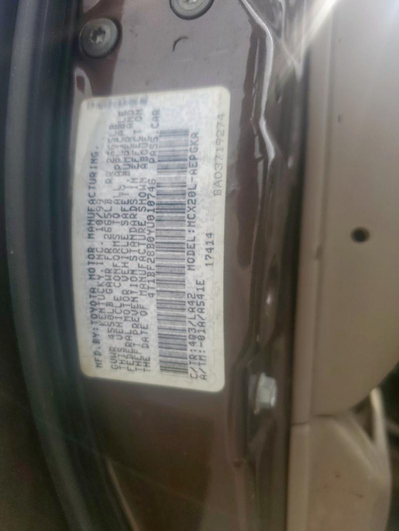 4T1BF28B0YU010746 - 2000 TOYOTA AVALON XL BROWN photo 12