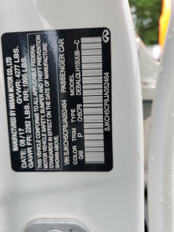 SJKCH5CP8JA052464 - 2018 INFINITI QX30 BASE WHITE photo 13