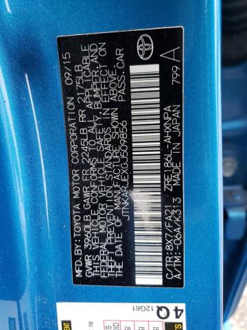 JTNKARJEXGJ509856 - 2016 TOYOTA SCION IM BLUE photo 12