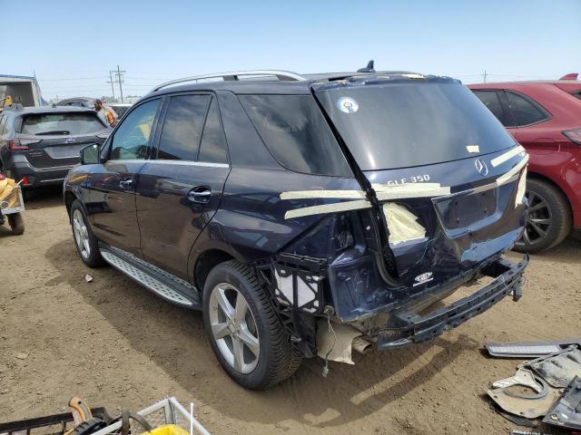 4JGDA5HB7GA664233 - 2016 MERCEDES-BENZ GLE 350 4MATIC BLUE photo 2