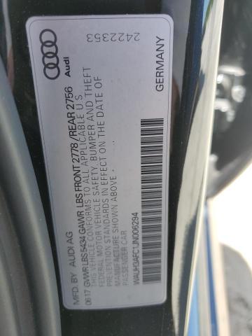 WAUH3AFC1JN006294 - 2018 AUDI A6 PRESTIGE შავი ფოტო 12