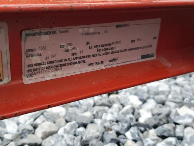4M91E1211C1029003 - 2018 MC TRAILER RED photo 10