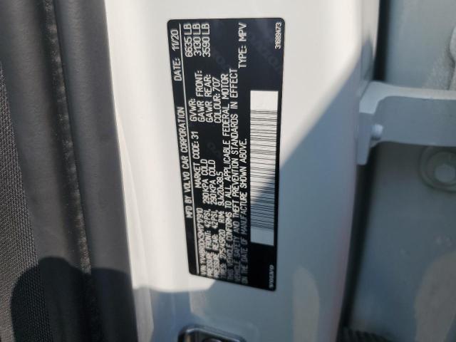 YV4BR0CK5M1717910 - 2021 VOLVO XC90 T8 RECHARGE INSCRIPTION EXPRESS WHITE photo 13