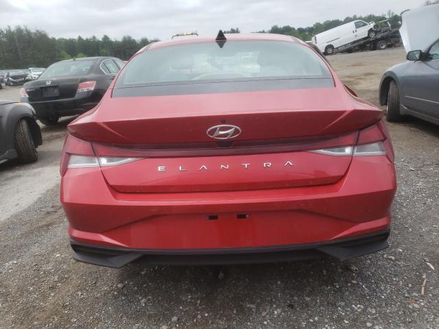 5NPLM4AG1MH009707 - 2021 HYUNDAI ELANTRA SEL RED photo 6