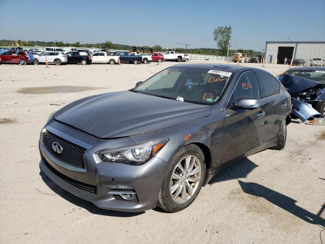 JN1BV7AR8EM689644 - 2014 INFINITI Q50 BASE GRAY photo 2