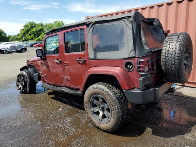 1J8GA59147L141983 - 2007 JEEP WRANGLER SAHARA BURGUNDY photo 2