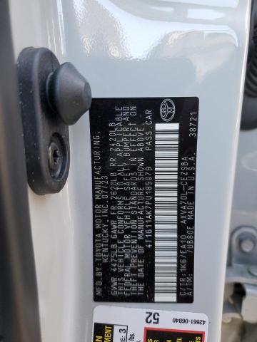 4T1G11AK7PU185079 - 2023 TOYOTA CAMRY SE NIGHT SHADE WHITE photo 12