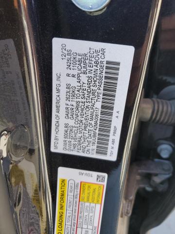 19UUB6F42MA006117 - 2021 ACURA TLX TECHNOLOGY BLACK photo 12