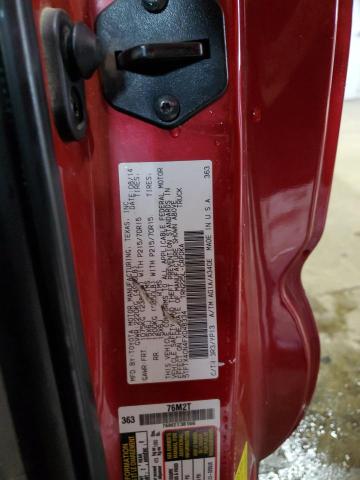 5TFTX4CN4FX048334 - 2015 TOYOTA TACOMA ACCESS CAB წითელი ფოტო 13