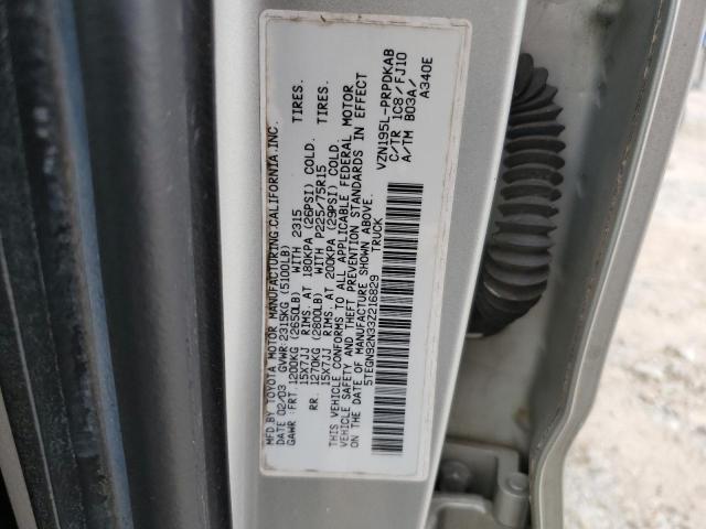 5TEGN92N33Z216829 - 2003 TOYOTA TACOMA DOUBLE CAB PRERUNNER SILVER photo 12